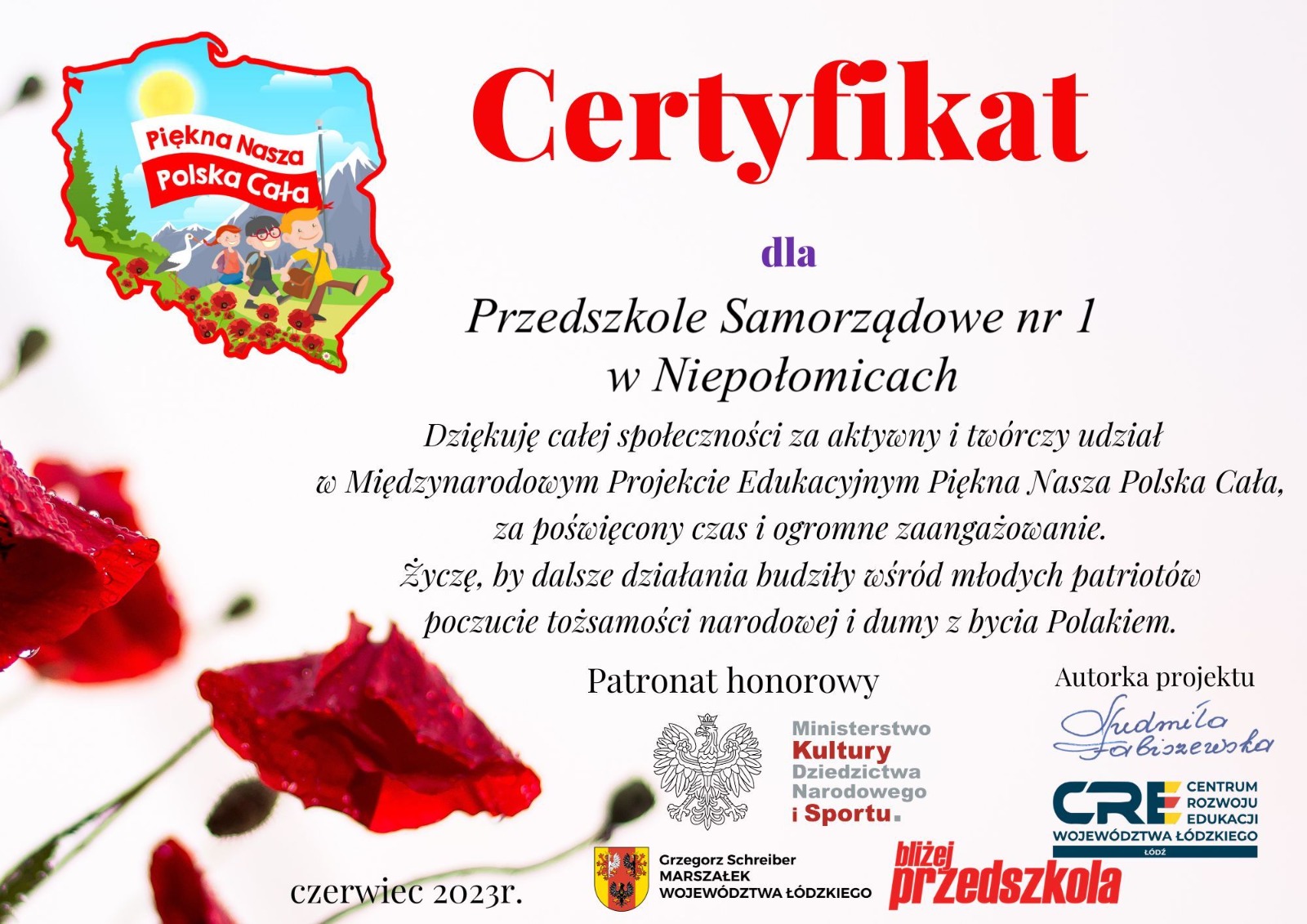 Międzynarodowy Projekt Edukacyjny „Piękna Nasza Polska Cała” post thumbnail